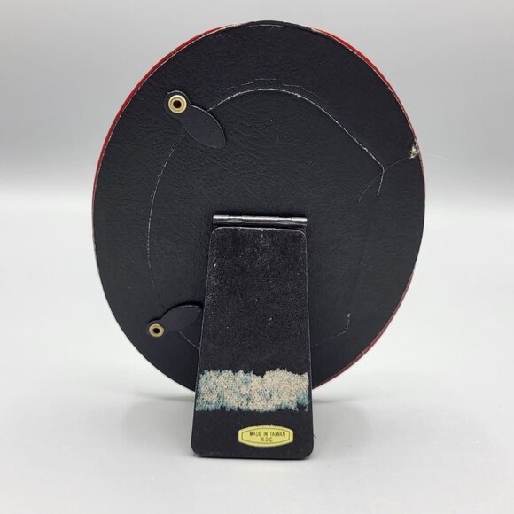 Vtg Oval Ornate Red & Gold Picture Frame Victorian Woman Portrait Resin Taiwan - Picture 5 of 7